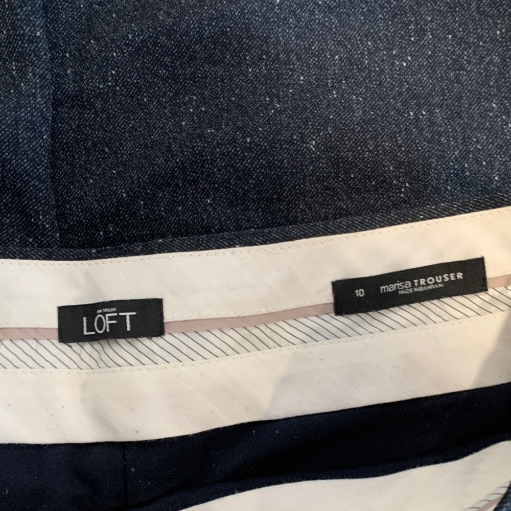 Loft Classic Blue Tweed Dress Pants - Picture 2 of 3